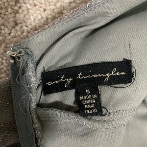 Short grey fancy party dress